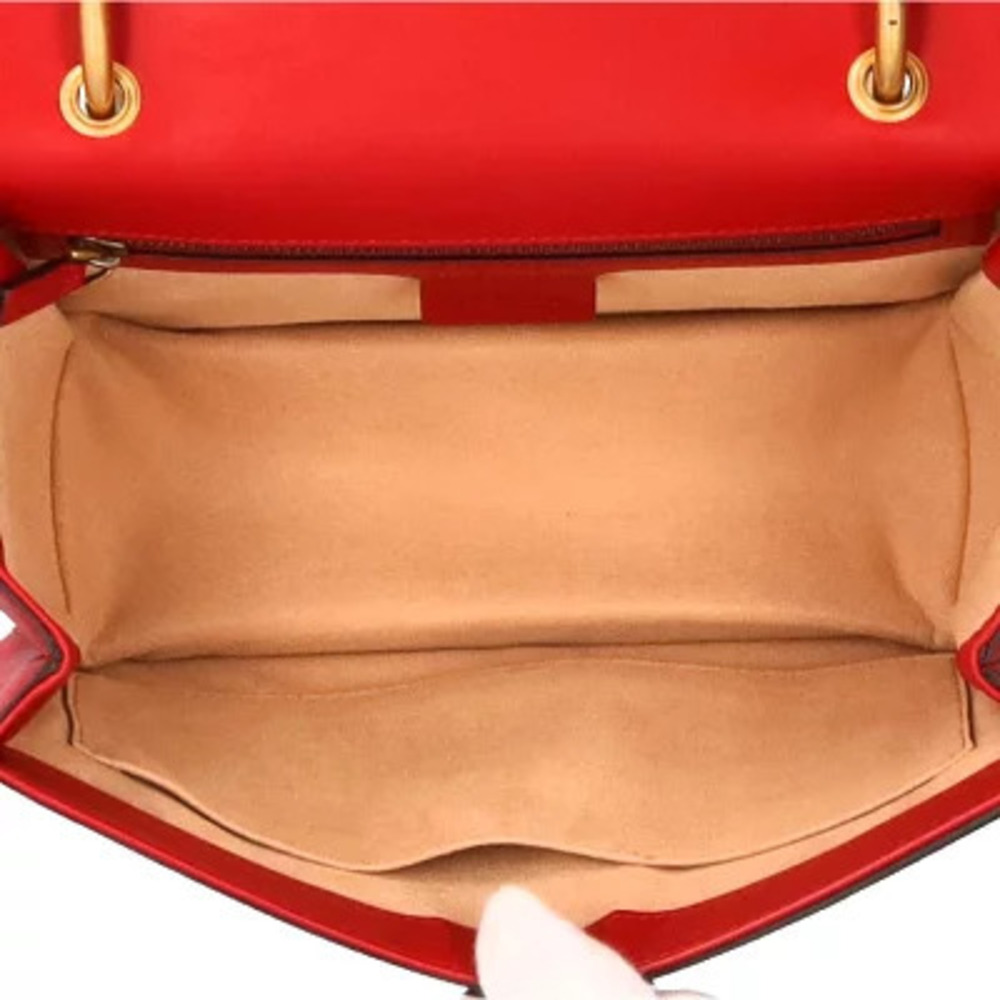 Gucci Queen Margaret Bee Shoulder Bag Leather White - Picture 6 of 8